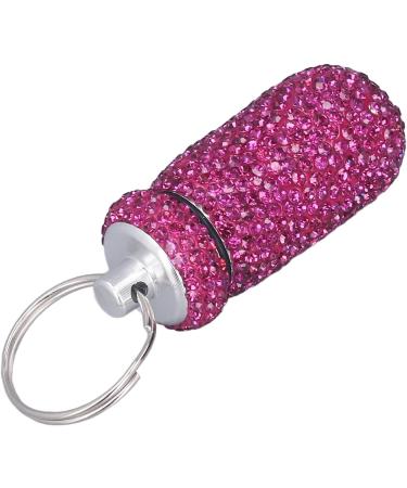 Drug Case Water Resistant Rhinestone Pocket Drug Holder Aluminum Alloy Portable Purple for Outings - Buy Online on GoSupps.com