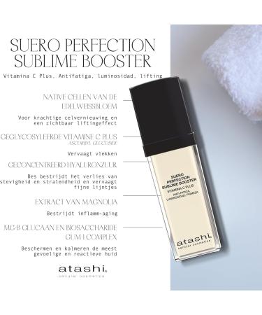 Atashi Firmness and Luminosity Sublime Perfection Booster Serum Revitalizes Illuminates With Hyaluronic Acid and Vitamin C Suitable for Sensitive Skin 30ml - Buy Online on GoSupps.com