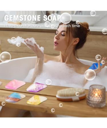 Shop Loopeer 6-Piece Fragrant Gemstone Soap Bars | Moisturizing 5 oz Decorative Soaps for Kids & Adults | Perfect Gift Idea 6 Unique Scents - Buy Online on GoSupps.com