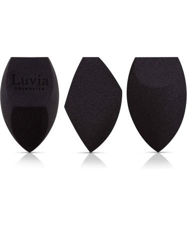 Makeup Sponge Set in Diamond Shape Luvia Cosmetics Makeup Blender Black - Buy Online on GoSupps.com