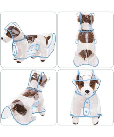Waterproof Dog Raincoat with Hood | Petcute Medium & Large Blue PVC Coat - Breathable & Transparent - Buy Online on GoSupps.com