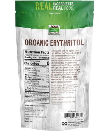 Now Foods Organic Erythritol Icing (Confectioner's) Powder 454g - Buy Online on GoSupps.com