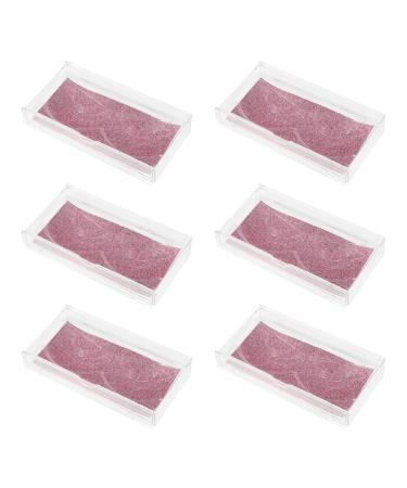 Beaupretty empty eyelash boxes 6 pieces of incorrect eyelashes packaging box eyelashes storage case plastic eyelash container holders make-up organizer pink
