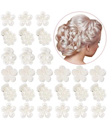 ANCIRS 32 Pack Mini Hair Pearl Claw Clips for Women  Artificial Decorative Hair Pins Accessories for Girls 32 Count (Pack of 1)