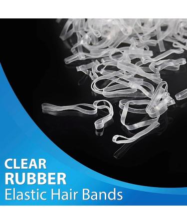 Cosy Companions 240x Clear Elastic Hair Bands Elastic Hair Ties Hair Band Hair Elastic Small Hair Bands Clear Hair Bands Rubber Bands For Hair Clear Hair Elastics Small Elastic Bands - Buy Online on GoSupps.com
