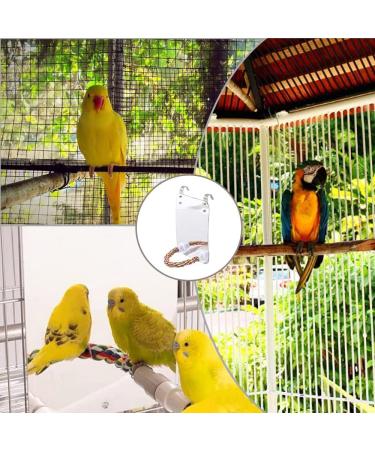 Parrot Perch Bird Mirror Cage Swing Parrot Toys with Rope for Parakeet Cockatoo Cockatiel Conure Lovebirds Finch Canaries - Buy Online on GoSupps.com