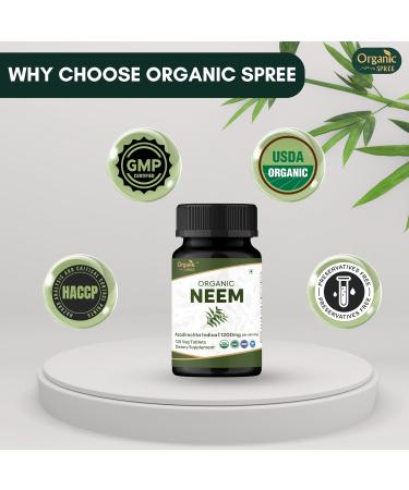 ORGANIC SPREE Neem & Sea Buckthorn Supplement 120 Tablets Each USDA Organic Skin & Immunity Support Azadirachta Indica & Hippophae Rhamnoides Omega 7 Superfruit* - Buy Online on GoSupps.com