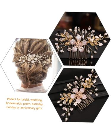 Beaupretty the pearl hair comb Bridal Flower Hair Comb Wedding Headpiece Wedding Flower Hair Comb bridal leaf flower hair crystal headpiece bride the flowers Metal flower Flowers - Buy Online on GoSupps.com