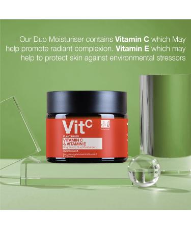Dr Botanicals Vitamin C & E Brightening Duo Moisturizer - Anti-Aging Formula for Radiant Skin | 2.0 Fl Oz - Brighten & Protect Day and Night - Buy Online on GoSupps.com