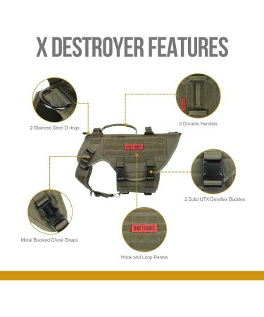 Oneigris Dog Harness | Adjustable Tactical Anti-Trail Harness for All Breeds - International Shipping Available - Buy Online on GoSupps.com