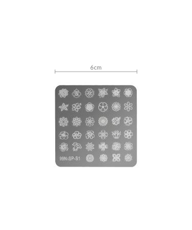 Buy 99nails Stamping Plate Square - Flower Power for Stunning Nail Art | International Shipping Available - Buy Online on GoSupps.com