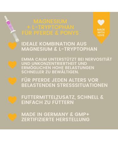 Emma Magnesium Horse Paste 30ml - Calming & Relaxation Formula with L-Tryptophan for Stress Relief in Horses - Buy Online on GoSupps.com