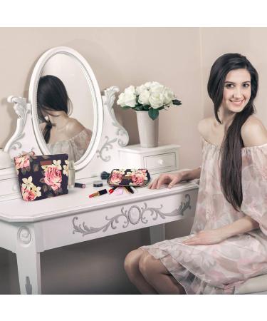 Shop Lokass 2-in-1 Cultural Bag | Waterproof Cosmetic & Travel Wash Bag for Women - Peony Design | 21x10x19cm - Buy Online on GoSupps.com