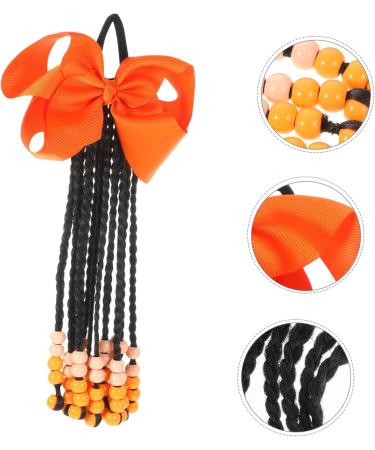 ifundom Ponytail Beads and Dreadlocks Afro Wigs Straight Human Hair Wig Decor Rainbow Hair Extensions for Braided Ponytail Extension for Women Beaded Hair Extension Bowknot Beaded Ponytail 29X16CM As Shown 04 - Buy Online on GoSupps.com