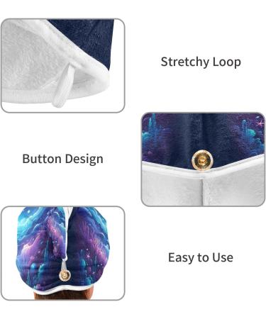 Buy Beautiful Underwater World Hair Towel 2 Pack - Super Absorbent Quick Dry Hair Turbans for Women & Girls - Buy Online on GoSupps.com