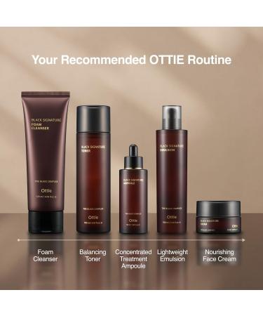 Ottie Black Signature Foam Cleanser 4.05 fl oz | facial cleanser facewash hydrating face wash makeup remover pore cleaner foaming face wash cleanser travel face wash face cleanser for women - Buy Online on GoSupps.com
