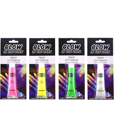  Sternfabrik 28ml Glow in the Dark Neon UV Cream Makeup for face and body glows under UV light Party Highlight (pink) - Buy Online on GoSupps.com