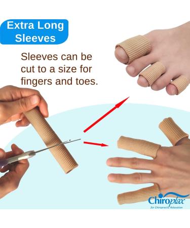 Chiroplax Toe Tubes Sleeves Protectors (3 Pack Large) | Fabric & Gel Lining | Bunion Hammer Toe Callus Corn Blister Relief - Buy Online on GoSupps.com
