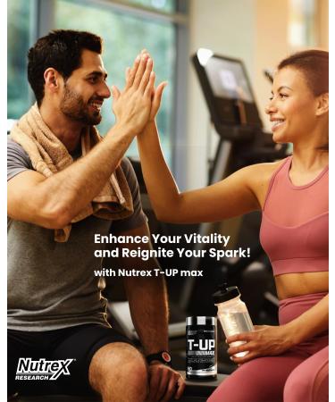 Nutrex Research T-UP Testosterone Booster for Men | Boost Strength & Recovery - 60 Capsules - Buy Online on GoSupps.com