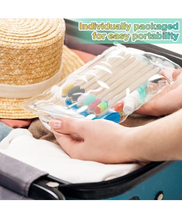 Potchen 80 Pcs Soft Bamboo Toothbrushes Bulk with Colorful Nylon Bristles | Charcoal Infused, Individually Wrapped | for Adults, Travel Use - 8 Colors - Buy Online on GoSupps.com