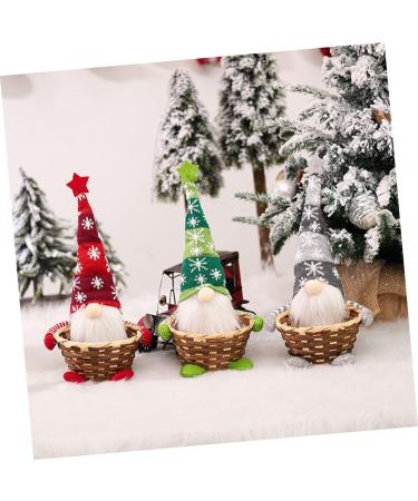 Ciieeo Christmas Candy Basket Storage Baskets Household Storage Basket Christmas Decor Bread Basket Bamboo medium Grey - Buy Online on GoSupps.com