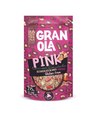 LA NEWYORKINA White Chocolate and Strawberry Granola Gluten Free 275gr. Cooked with Extra Virgin Olive Oil - Natural Products - 100% Artisanal Production