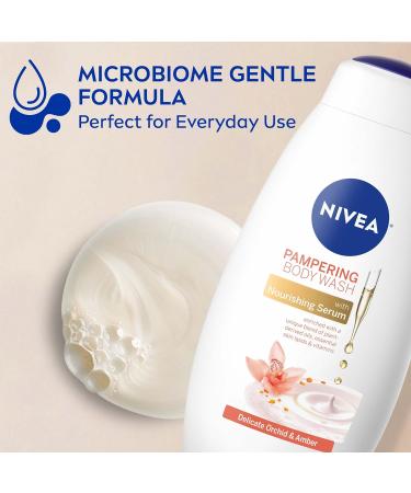 NIVEA Delicate Orchid and Amber Body Wash - 3 Pack, 20 Fl Oz Bottles - Buy Online on GoSupps.com
