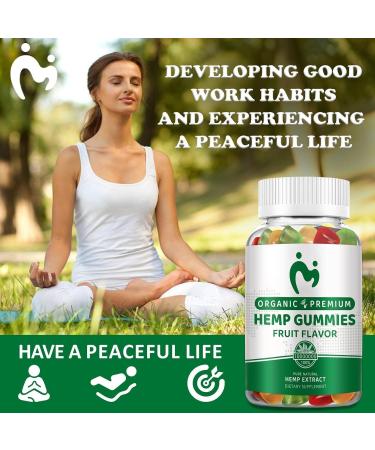 Hemp Gummies Extra Strength for Pain Sleep Anxiety Peace & Relaxation - High Potency Pure Organic H mp Oil Extract - 100% Natural Hemp Gummy - Vegan Non-GMO - Buy Online on GoSupps.com