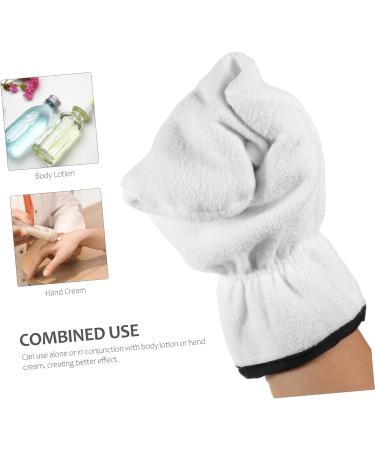 Housoutil 1 Pair Wax Essential Oil Gloves Moisturizing Hand Gloves Hand Care Skin Care Gloves Heat Preservation Mitten Thickened Gloves Take a Bath Polyester Hand Mask Work White - Buy Online on GoSupps.com