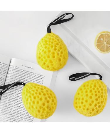 3 PCS ponges de Bain pour Corps ponge de Bain Exfoliante de Nid d'abeille ponges de Douche avec Corde ponge de Nettoyage de Corps Douce ponge de Massage Corporel pour Adultes Enfants (Jaune) - Buy Online on GoSupps.com