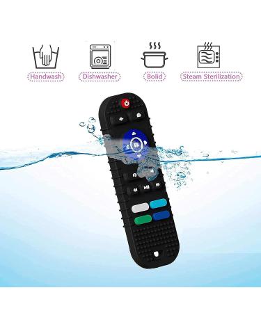 Baby Teether Toy - Roku Remote Control Design | Safe Chewing & Vibrating Gum Relief Toy 0-18 Months - Buy Online on GoSupps.com
