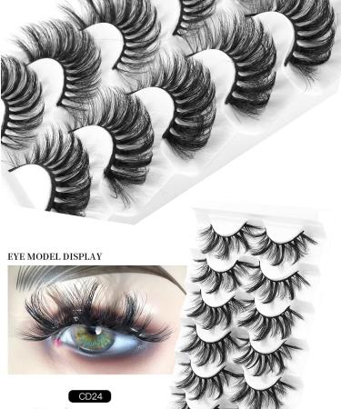 Buy Mink Lashes - Wispy Cat Eye False Eyelashes | 8D Volume Natural Look 6 Pairs Long-lasting & Ultra-light - Buy Online on GoSupps.com