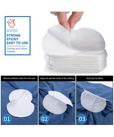 Chanskyu Underarm Sweat Pads 100 Pack - Premium Quality Hyperhidrosis Protection for Men and Women - Comfortable, Unflavored, Non-Visible, Extra Adhesive - Disposable Armpit Shields for Non-Sweat Protection - White - Buy Online on GoSupps.com