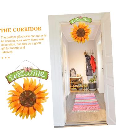 TOPPERFUN Pendant Front Door Sign Fall Decor Wall Decor Iron Country Style Flowers - Buy Online on GoSupps.com