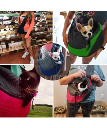 Yudodo Pet Dog Sling Carrier Breathable Mesh Travel Safe Sling Bag Carrier for S