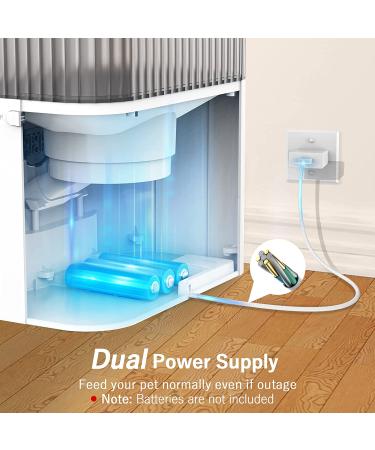 5L Automatic Cat Feeder for Cats Dogs - Programmable Smart Timed Dispenser with Portion Control and Voice Recorder - 4 Meals per Day - Buy Online on GoSupps.com