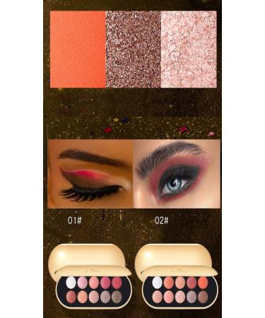 Gold Glitter Eyeshadow Palette - 10 Colors Shimmer Makeup Set | Long Lasting & Waterproof - Professional Nude Eyeshadow Palette - Buy Online on GoSupps.com