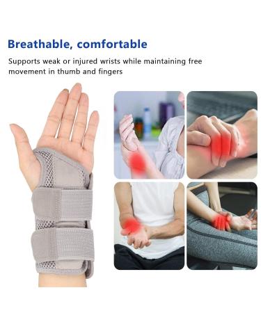 Yosoo Wrist Brace - Breathable Carpal Tunnel Support Comfortable Hook and Loop Design Right & Left Hand Options Ideal for Sprains & Night Sleep - Buy Online on GoSupps.com