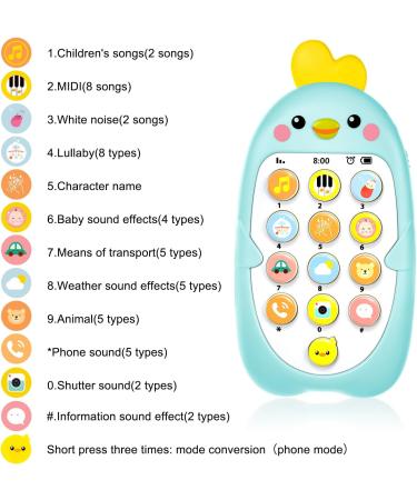 Buy Aolso Baby Phone Musical Toy - Electronic Language Learning Smartphone for Babies & Kids (Chick-Blue) | Perfect Gift for Boys & Girls - Buy Online on GoSupps.com