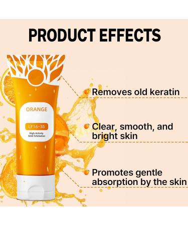 2pcs Orange Exfoliating Gel for Face & Body 2026 Exfoliating Cleansing Gel Scrub Orange Peeling Scrub Deep Cleansing Moisturizing Facial Exfoliator for All Types Skin - Buy Online on GoSupps.com
