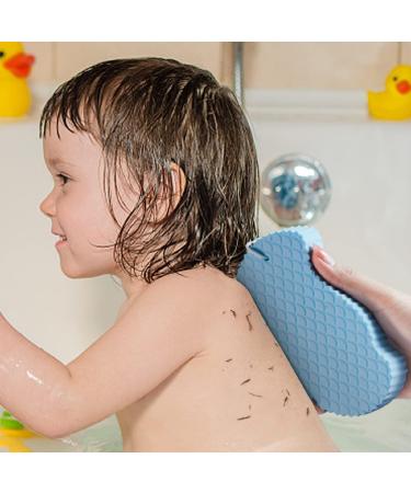 4Pcs Ultra Soft Exfoliating Bath Sponge Set for Adults, Children, and Pregnant Women - Reusable Shower Sponge - Blue, Pink, Gray, White - Buy Online on GoSupps.com