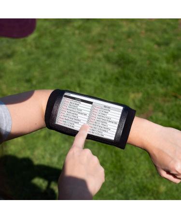 Pro Athletics QB Playbook Wristband - 12-Pack Black | Football Quarterback Play Wristbands for Youth, 3 Compartments - Wrist Coach for All Sports - Buy Online on GoSupps.com