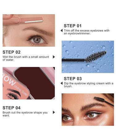 2PCS Erinde Tinted Eyebrow Soap Kit - Long Lasting & Waterproof Brow Styling Gel - Smudge-Proof Natural Makeup (Light Brown) - SET B - Buy Online on GoSupps.com
