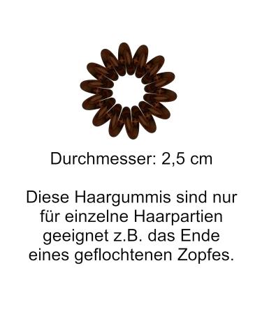 Buy 10 Set Spiral Hair Ties - Prevent Split Ends & Breakage | Brown Telephone Cable Hair Ties for Fine Hair (2.5 cm) - Durable & Stylish - Buy Online on GoSupps.com