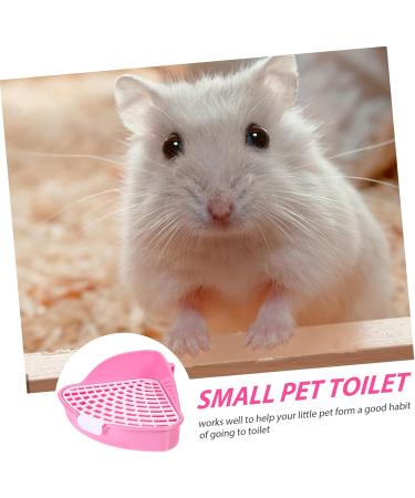 CIYODO Box Rabbit Toilet Pet Training Corner Hedgehog Potty Tub Tray for Bathtub Bunny Potty Plastic 33X29.5X14CM Pink - Buy Online on GoSupps.com