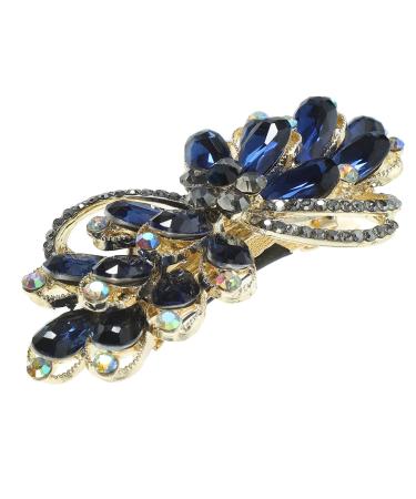 PATKAW Hair Barrettes for Women Rhinestone Hair Clips Flower Hair Barrettes Crystal Pearl French Hairpins Hair Clip Barrettes for Women Wedding Accessories Green