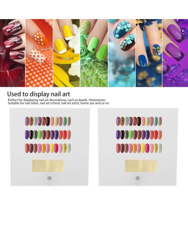2PC Nail Art Display Board | Premium Acrylic Stand for Artificial Nails | Perfect for Salon & Home Use - Buy Online on GoSupps.com