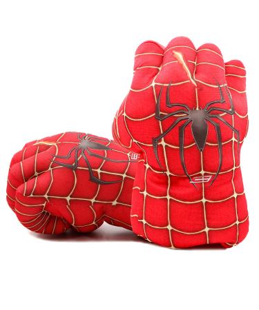 Superhero Gloves for Kids Boxing Plush Hands Fists Gloves Toys Red