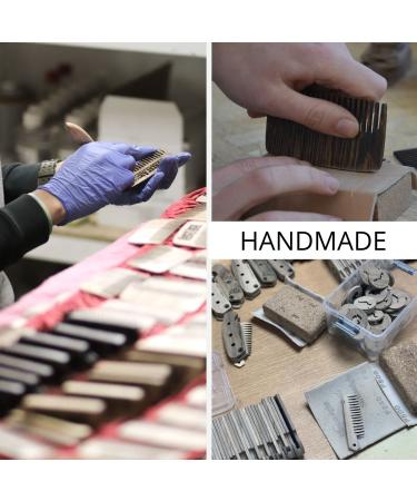 Pocket Folding Beard Comb for Men - Natural Wooden Comb with Real Man Engraving - Perfect for Mustache, Hair, and Beard Care - Skull Design - Buy Online on GoSupps.com