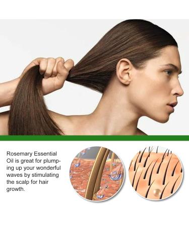 Plant-Based Rosemary Hair Oil 120ml - Essential Oil for Hair Growth & Skin Care | Nourish Scalp & Stimulate Growth for Men & Women - 4PCs - Buy Online on GoSupps.com